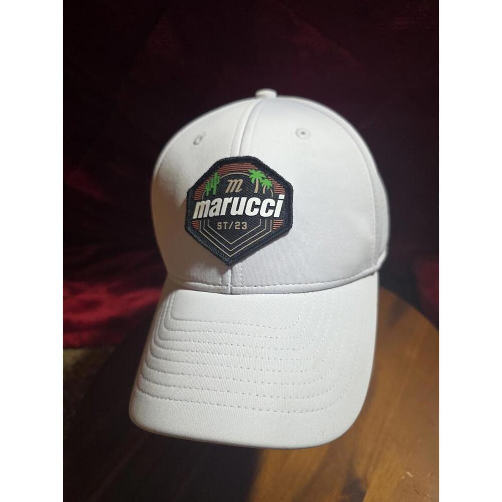 New Marucci  Vented Hat Cap ST/23 Performance Snapback Baseball Softball White